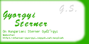 gyorgyi sterner business card